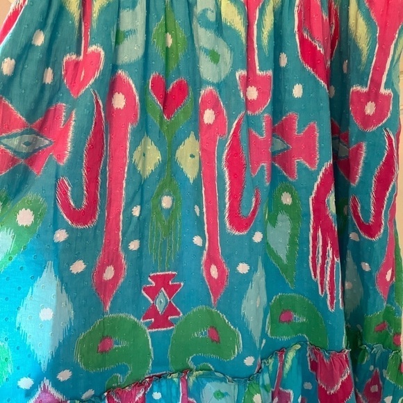 Crown & Ivy Smocked & Tiered Tank Ocean Plus Size Dress - Picture 4 of 6